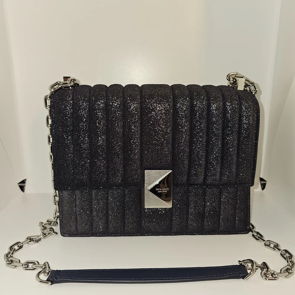 Kate Spade Black Glitter Shoulder Bag NWTs